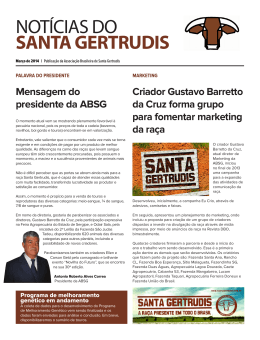 NOTÍCIAS DO SANTA GERTRUDIS - Associação Brasileira de