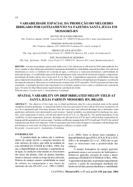 variabilidade espacial da produ&ccedil;&atilde;o do meloeiro