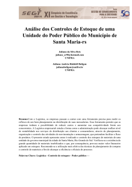 An&aacute;lise dos Controles de Estoque de uma Unidade do