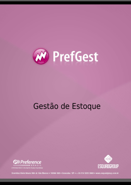 Gest&atilde;o de Estoque