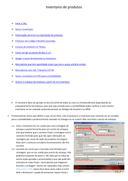 Inventario de produtos