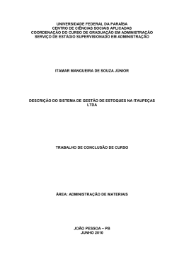 descrição do sistema de gestão de estoques na itaupeças