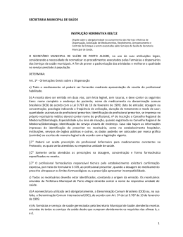 secretaria municipal de saúde instrução normativa 003/12