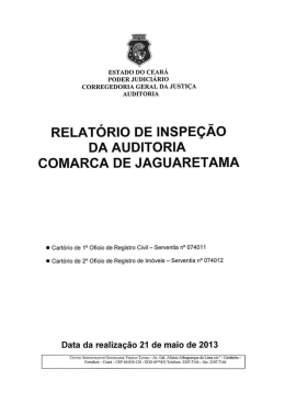 Comarca de Jaguaretama - TJ/CE - Tribunal de Justi&ccedil;a do Estado