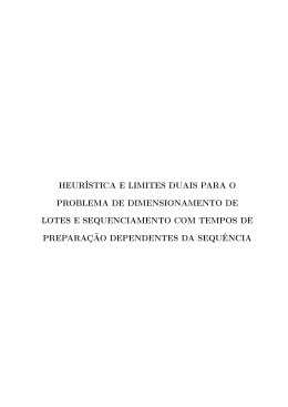heur&iacute;stica e limites duais para o problema de dimensionamento de