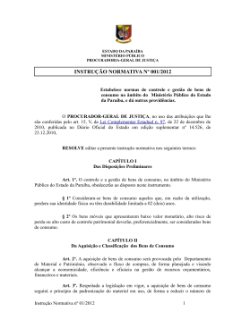 INSTRU&Ccedil;&Atilde;O NORMATIVA N&ordm; 001/2012