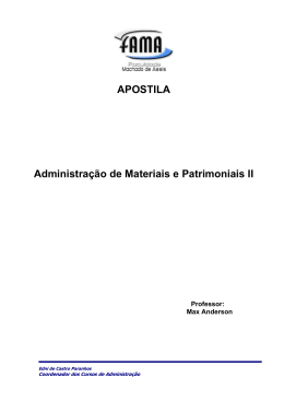 APOSTILA Administra&ccedil;&atilde;o de Materiais e Patrimoniais II