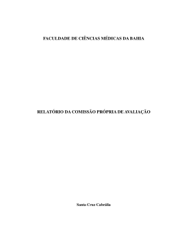 faculdade de ci&ecirc;ncias m&eacute;dicas da bahia relat&oacute;rio da comiss&atilde;o