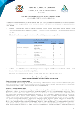 2&ordf; Retifica&ccedil;&atilde;o do Edital