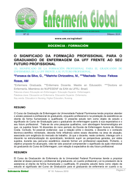 o significado da formação profissional para o graduando de