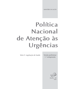 Política Nacional de Atenção às Urgências