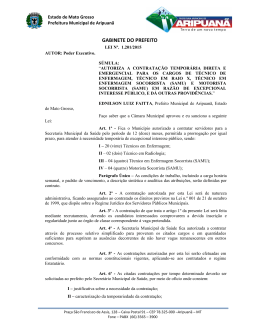 Leis nº 1201/2015 - Prefeitura de Aripuanã