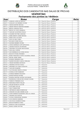 DISTRIBUI&Ccedil;&Atilde;O DOS CANDIDATOS NAS SALAS DE PROVAS
