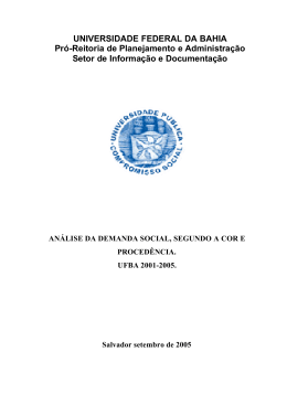 An&aacute;lise da Demanda Social - Pr&oacute;-Reitoria de Planejamento e