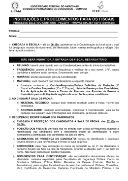 instru&ccedil;&otilde;es e procedimentos para os fiscais - Comvest