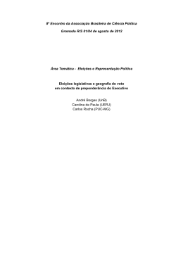 Elei&ccedil;&otilde;es - Associa&ccedil;&atilde;o Brasileira de Ci&ecirc;ncia Pol&iacute;tica