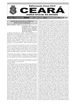 di&aacute;rio oficial do estado s&eacute;rie 3 ano iv n&ordm;135 fortaleza, 17