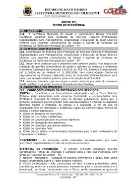 estado de mato grosso prefeitura municipal de colider/mt