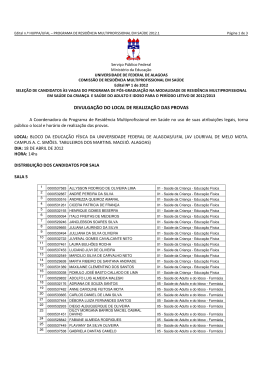 DIVULGA&Ccedil;&Atilde;O DO LOCAL DE REALIZA&Ccedil;&Atilde;O DAS PROVAS