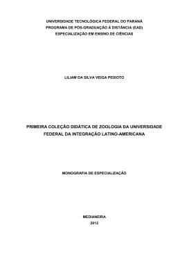 primeira cole&ccedil;&atilde;o did&aacute;tica de zoologia da universidade
