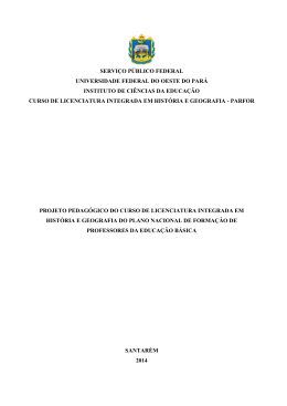 PPC LI em Histria e Geografia - PARFOR