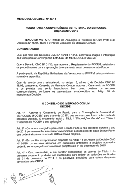 MERCOSUL/CMCIDEC. N° 40/14 FUNDO PARA A