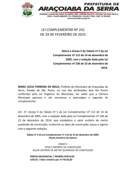 lei complementar nº 241 de 24 de fevereiro de 2015