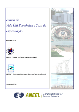 Estudo de Vida Útil Econômica e Taxa de Depreciação