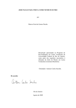 JOS&Eacute; PAULO PAES - Faculdade de Letras