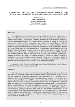 O custo ABC e o resultado econômico da escola pública como