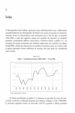 5 &iacute;ndia O desempenho fiscal indiano apresenta tra&ccedil;os