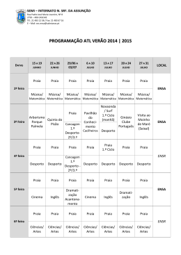 PROGRAMA&Ccedil;&Atilde;O ATL VER&Atilde;O 2014 | 2015