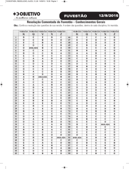 Resolu&ccedil;&atilde;o Comentada do Fuvest&atilde;o