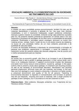 educa&ccedil;&atilde;o ambiental e a conscientiza&ccedil;&atilde;o da sociedade