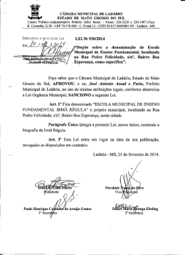 cÃMARA MUNICIPAL DE LADÁRIo - Prefeitura Municipal de