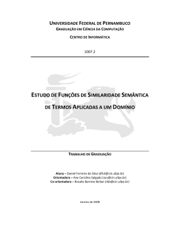 estudo de fun&ccedil;&otilde;es de similaridade sem&acirc;ntica de termos aplicadas a