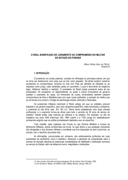 o real significado do juramento ou compromisso do militar do estado