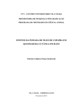 efeitos da pomada de óleo de copaíba em queimadura