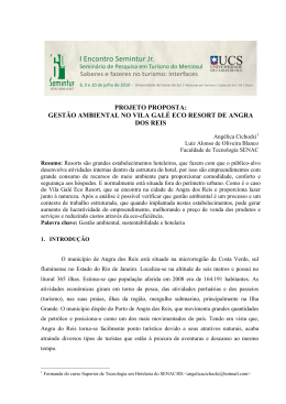 projeto proposta: gest&atilde;o ambiental no vila gal&eacute; eco resort de