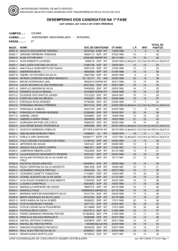 65 - Desempenho dos Candidatos na 1&ordf; Fase