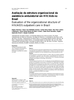 Avaliação da estrutura organizacional da assistência ambulatorial