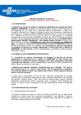 Edital - Sebrae