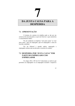 DA JUSTA CAUSA PARA A DESPEDIDA