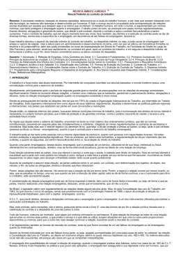 Rescis&atilde;o indireta do contrato do trabalho