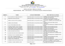 indeferidos saude - Universidade Federal do Amap&aacute;