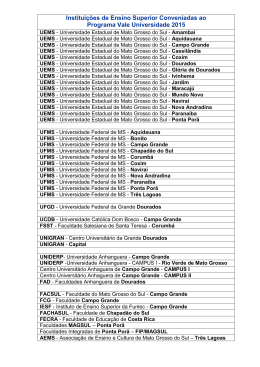 Institui&ccedil;&otilde;es de Ensino Superior Conveniadas ao Programa
