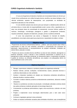 Engenharia Ambiental e Sanit&aacute;ria