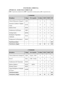 Grade Curricular Engenharia Ambiental
