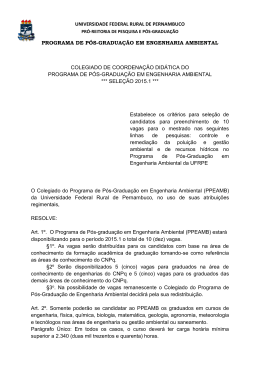 Engenharia Ambiental - Editais da PRPPG