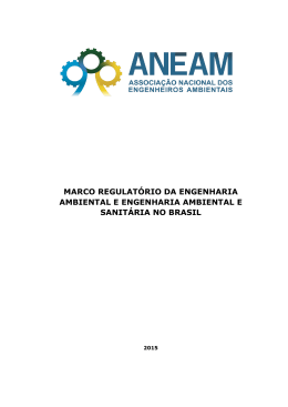 MARCO REGULATÓRIO DA ENGENHARIA AMBIENTAL E